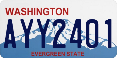 WA license plate AYY2401