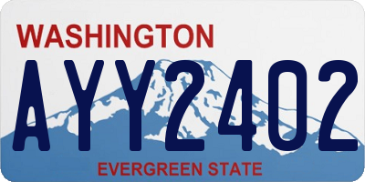 WA license plate AYY2402