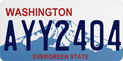 WA license plate AYY2404