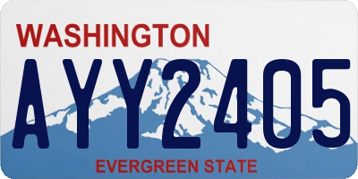 WA license plate AYY2405