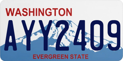 WA license plate AYY2409