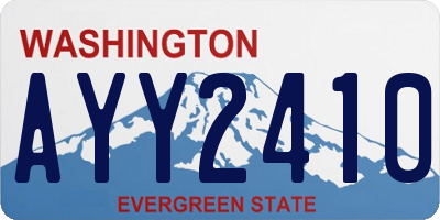 WA license plate AYY2410