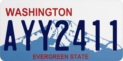 WA license plate AYY2411