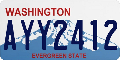 WA license plate AYY2412