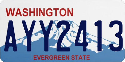 WA license plate AYY2413