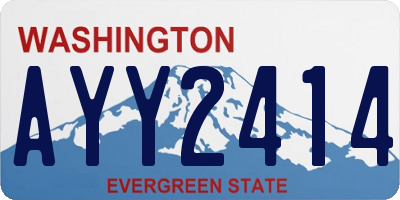 WA license plate AYY2414