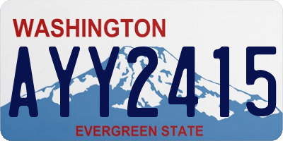 WA license plate AYY2415