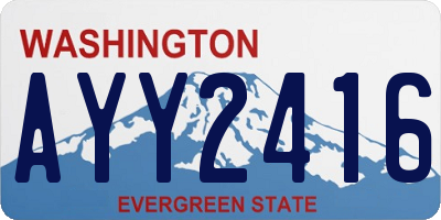 WA license plate AYY2416