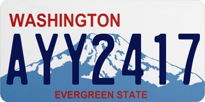 WA license plate AYY2417