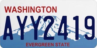 WA license plate AYY2419