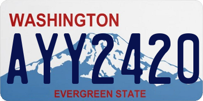 WA license plate AYY2420