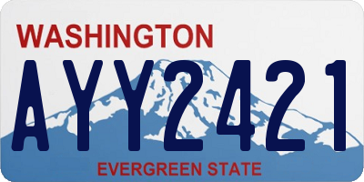 WA license plate AYY2421