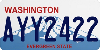 WA license plate AYY2422