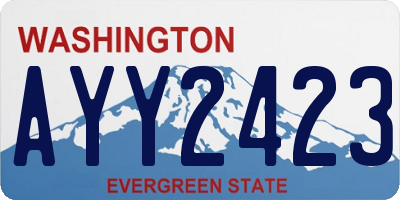 WA license plate AYY2423