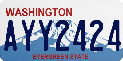 WA license plate AYY2424