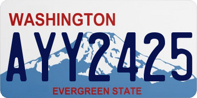 WA license plate AYY2425