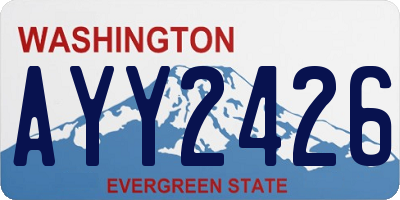 WA license plate AYY2426