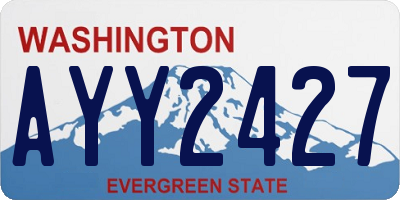 WA license plate AYY2427