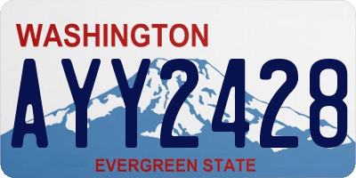 WA license plate AYY2428