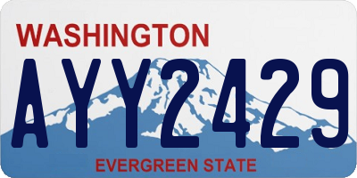 WA license plate AYY2429