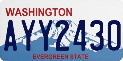 WA license plate AYY2430