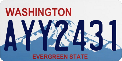 WA license plate AYY2431