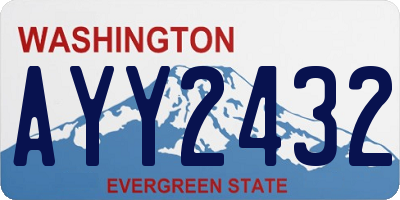 WA license plate AYY2432