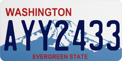 WA license plate AYY2433