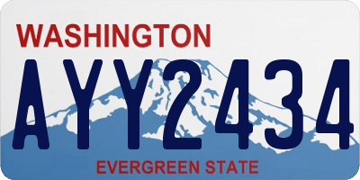 WA license plate AYY2434