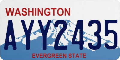 WA license plate AYY2435