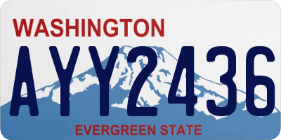 WA license plate AYY2436