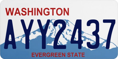 WA license plate AYY2437