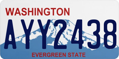 WA license plate AYY2438