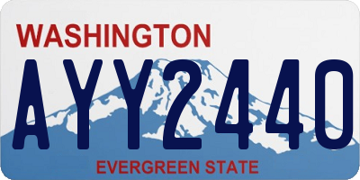 WA license plate AYY2440