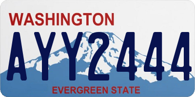 WA license plate AYY2444