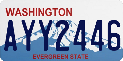 WA license plate AYY2446