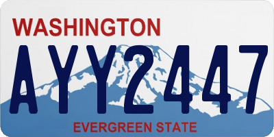 WA license plate AYY2447