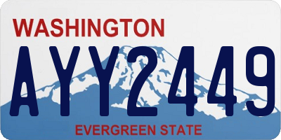 WA license plate AYY2449