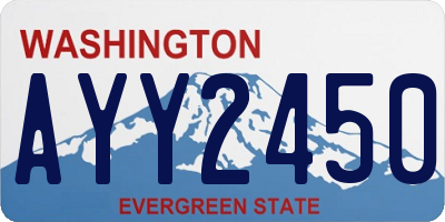 WA license plate AYY2450