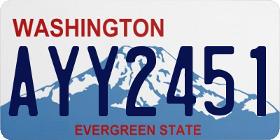 WA license plate AYY2451