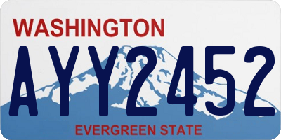 WA license plate AYY2452