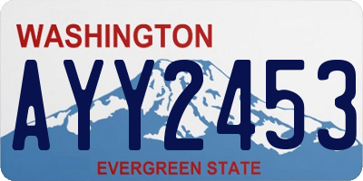 WA license plate AYY2453