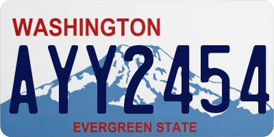 WA license plate AYY2454