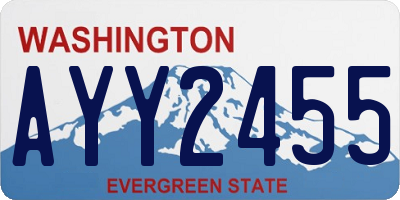 WA license plate AYY2455