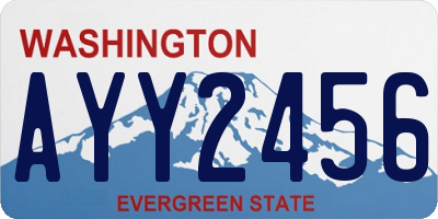 WA license plate AYY2456