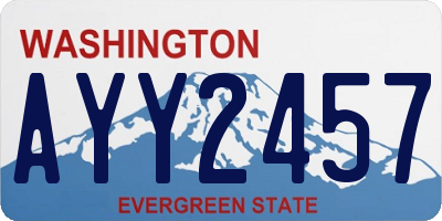 WA license plate AYY2457