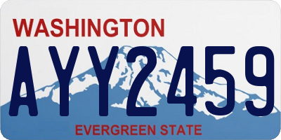 WA license plate AYY2459