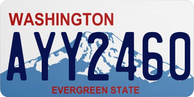 WA license plate AYY2460