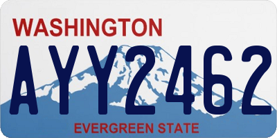 WA license plate AYY2462