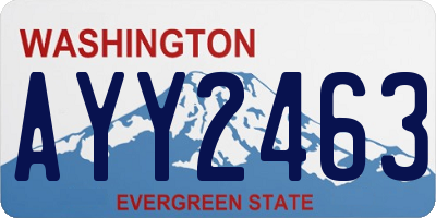 WA license plate AYY2463